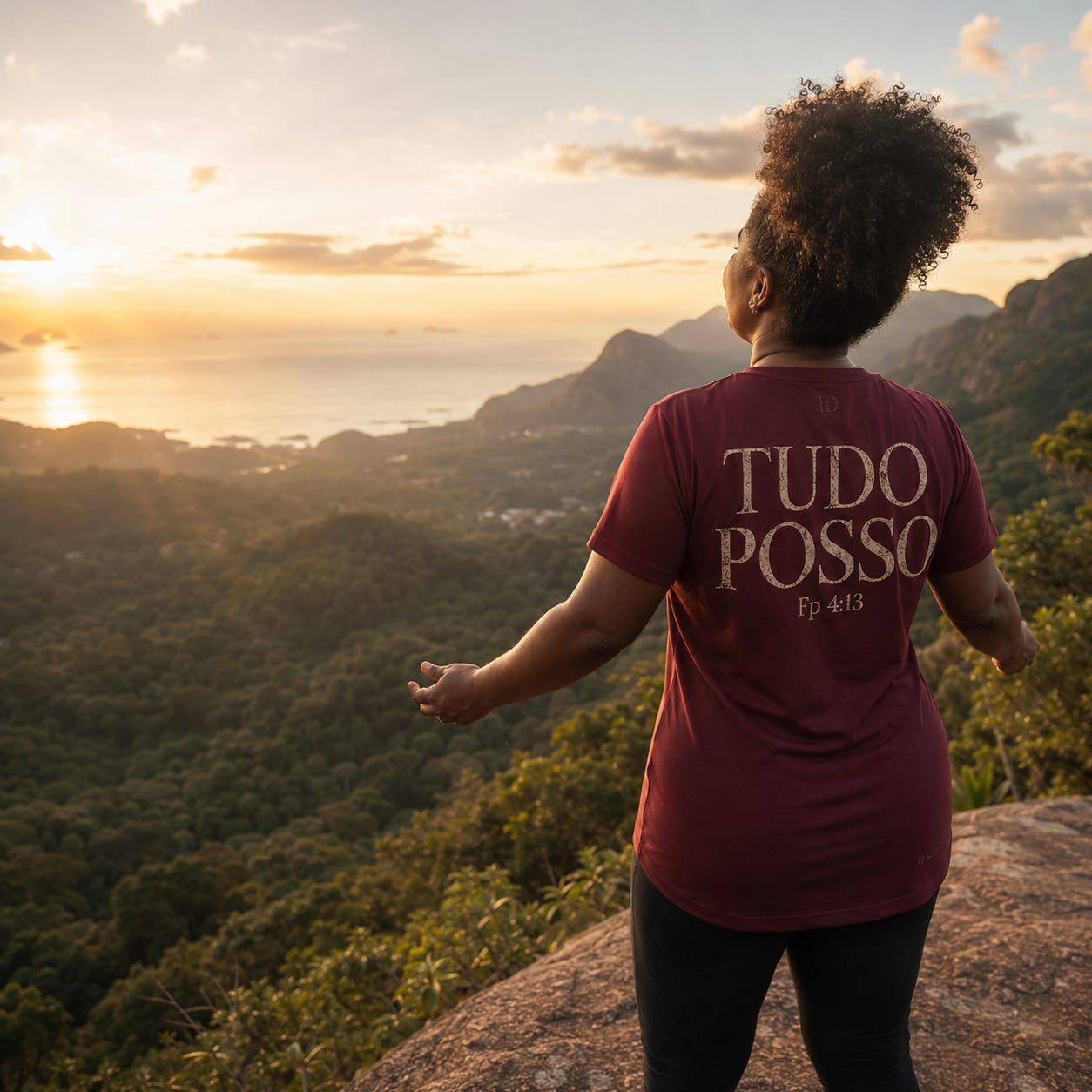 Camiseta cristã para trilha