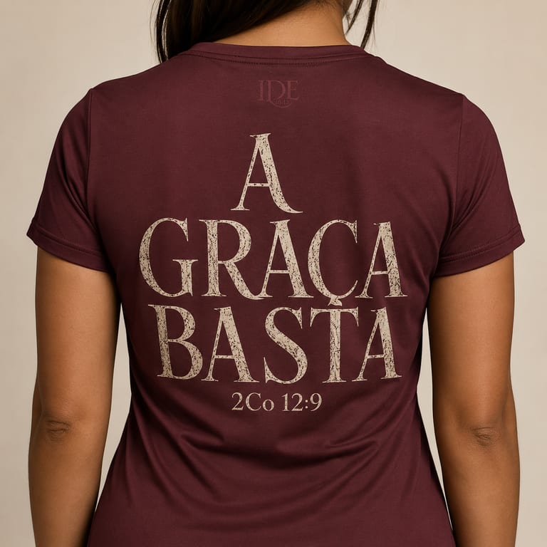 Camiseta feminina vinho frase destaque
