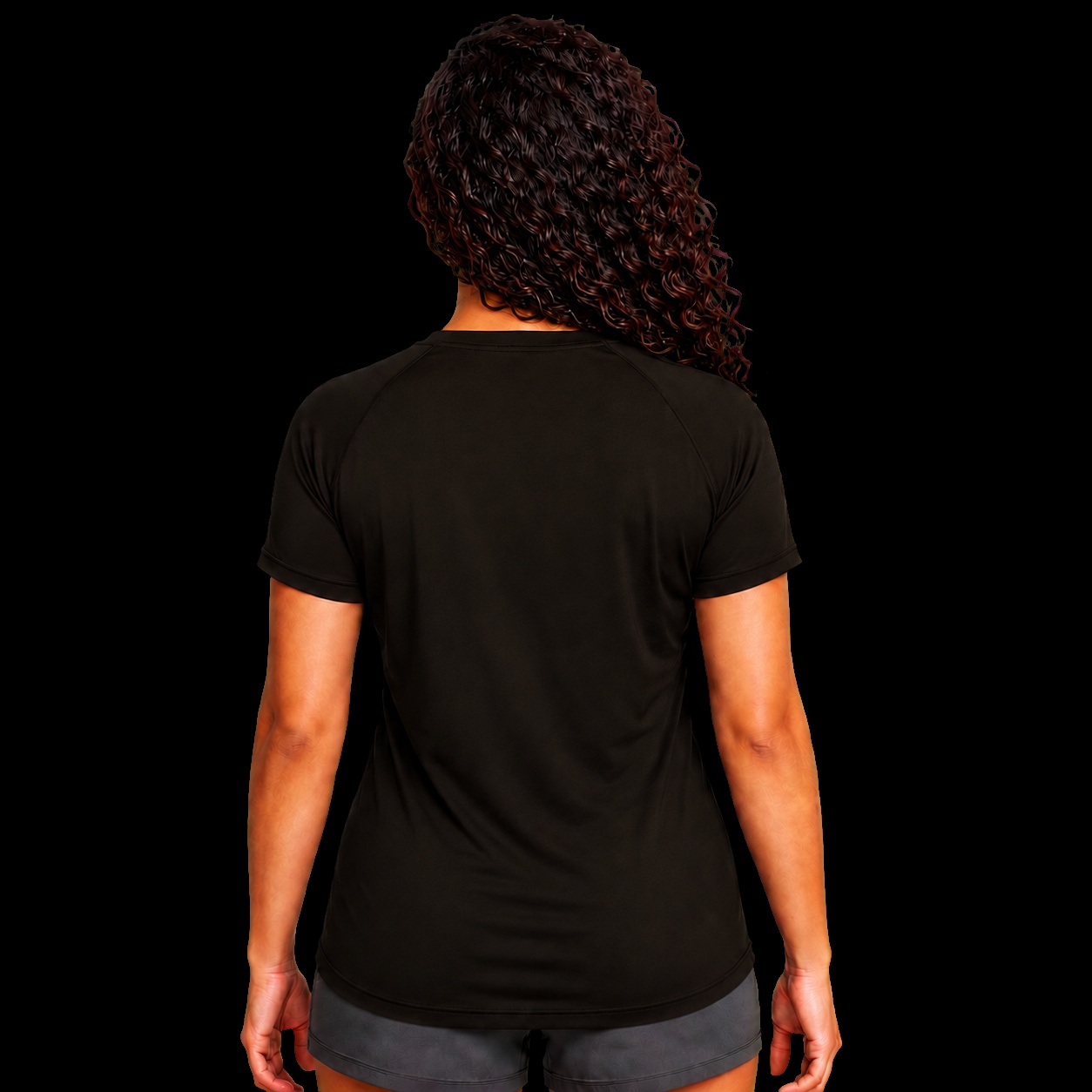Camiseta feminina cristã dry-fit black com o versículo Deus é Por Nós — IDE 16:15