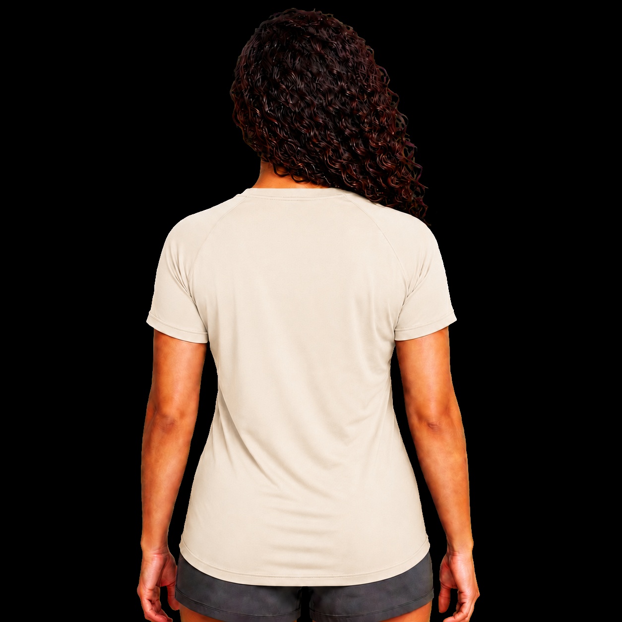 Camiseta feminina cristã dry-fit off-white com o versículo Não Temerei — IDE 16:15