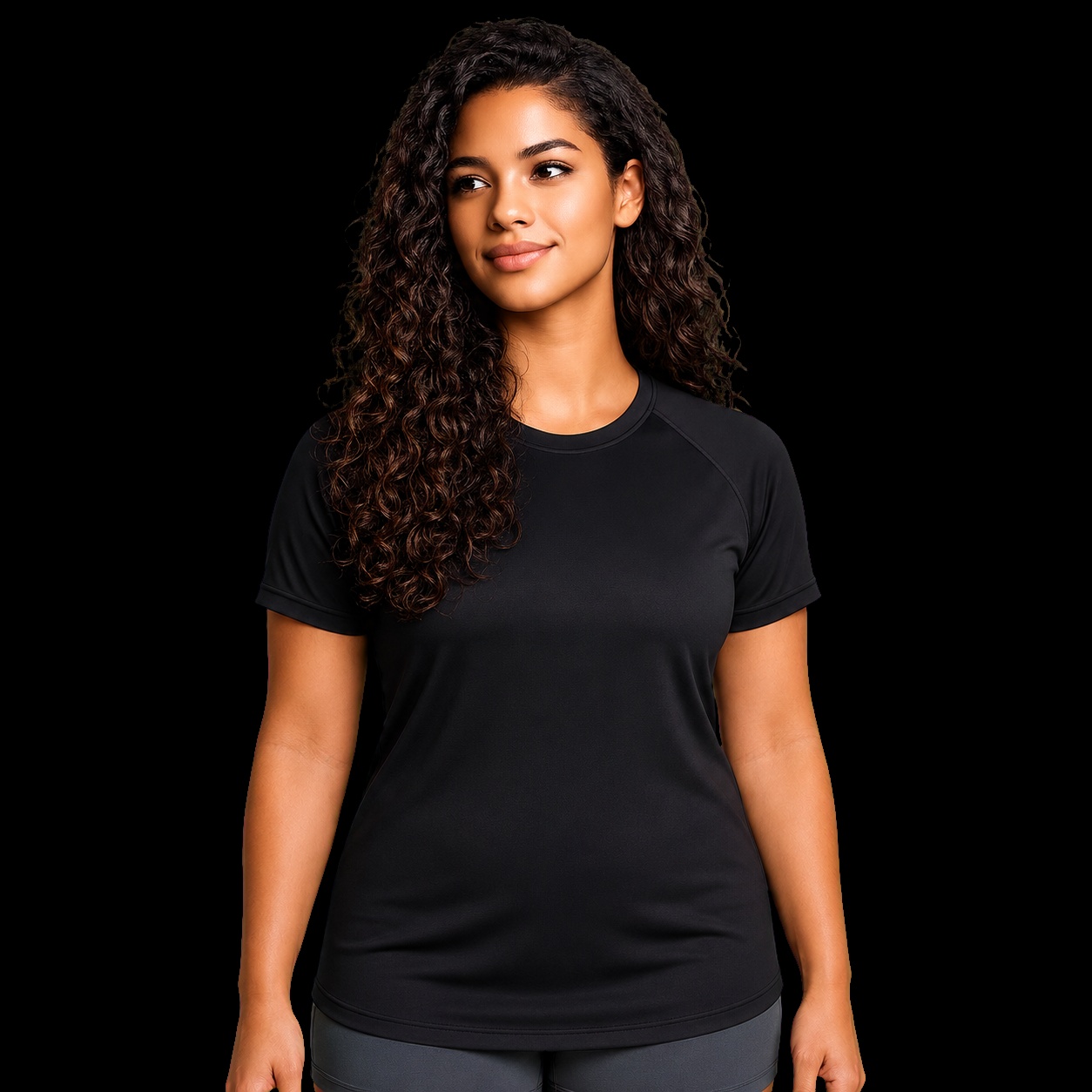 Camiseta feminina cristã dry-fit black com o versículo Deus é Por Nós — IDE 16:15