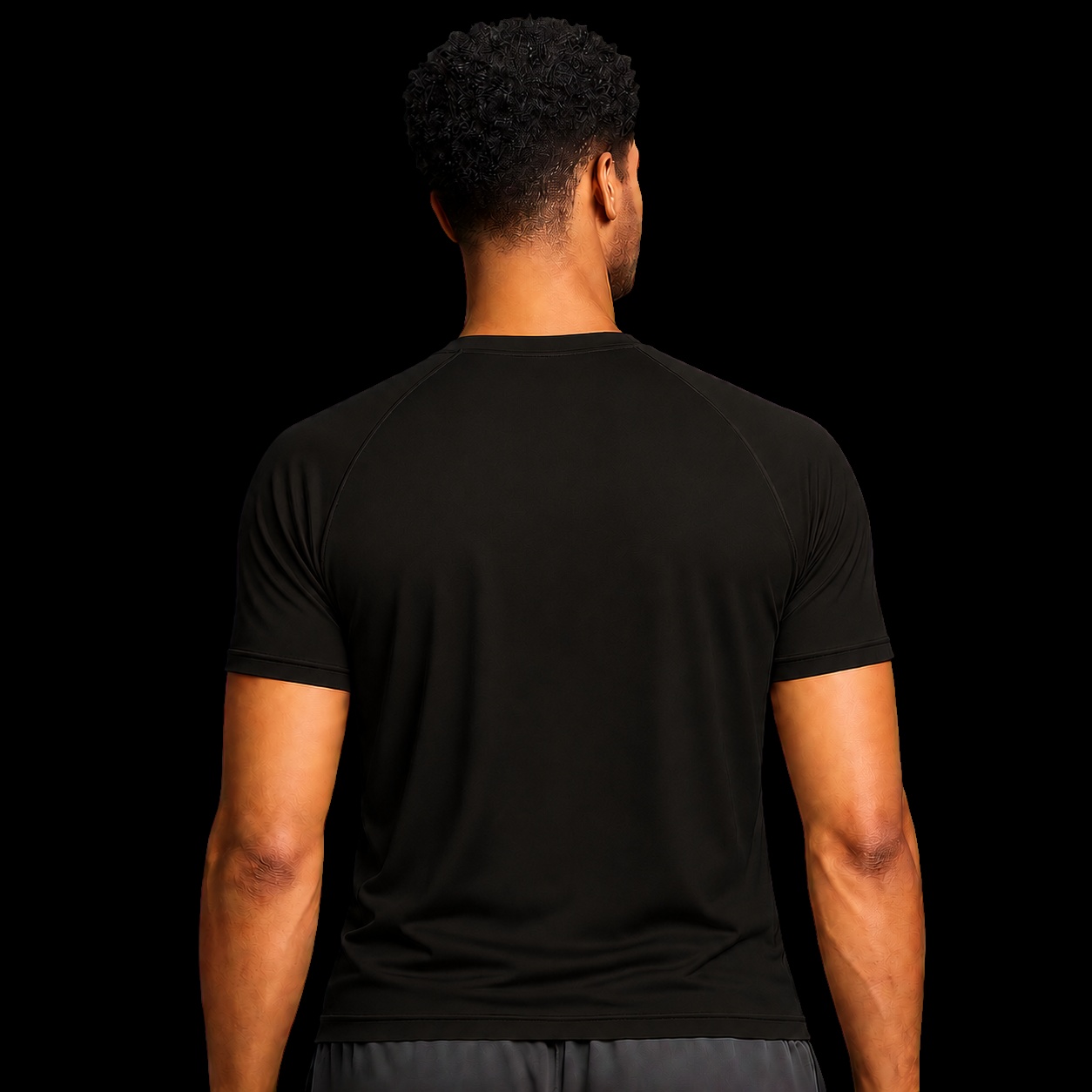 Camiseta masculina cristã dry-fit black com o versículo forte-pela-graca — IDE 16:15