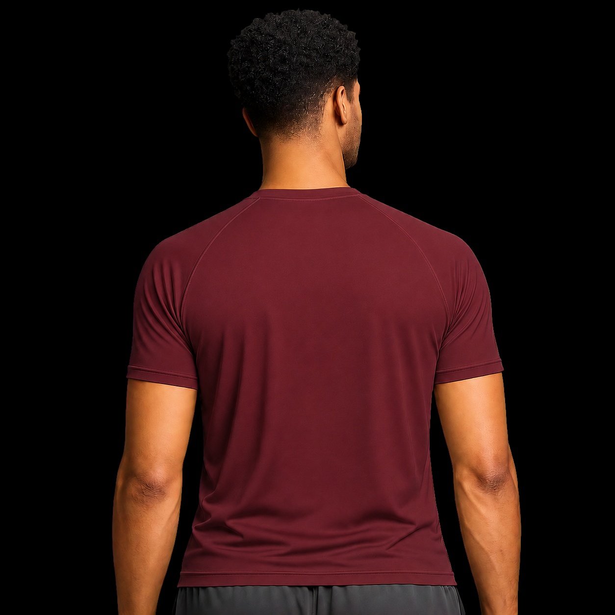 Camiseta masculina cristã dry-fit wine com o versículo Deus é Por Nós — IDE 16:15