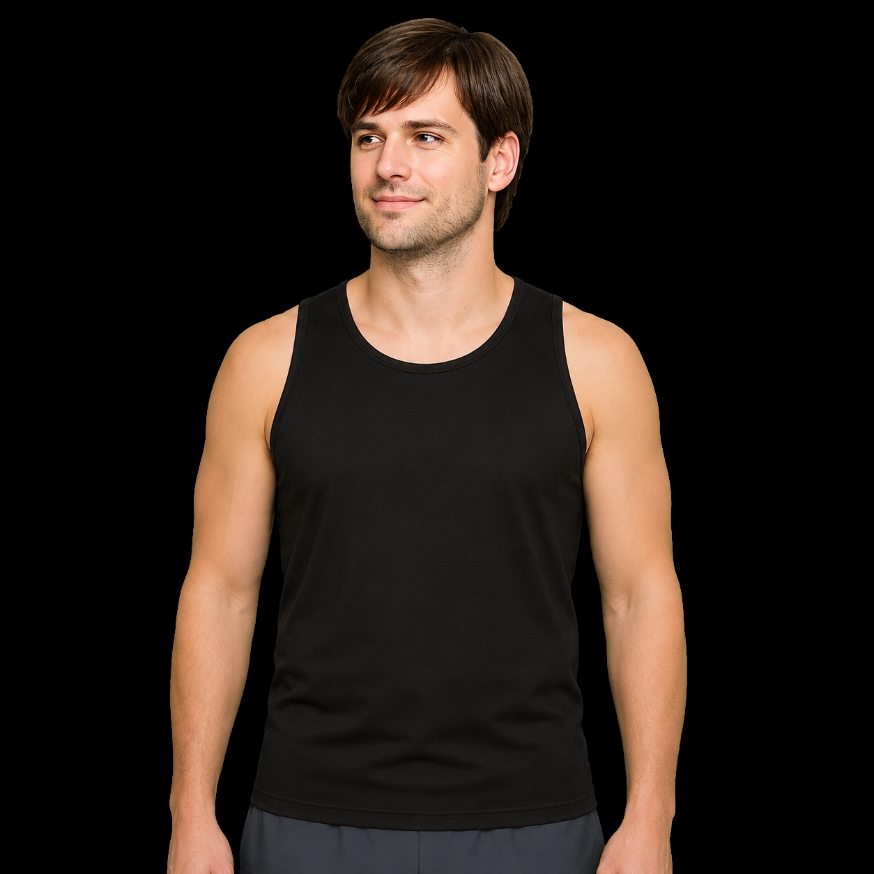 Regata masculina cristã dry-fit black lisa — IDE 16:15