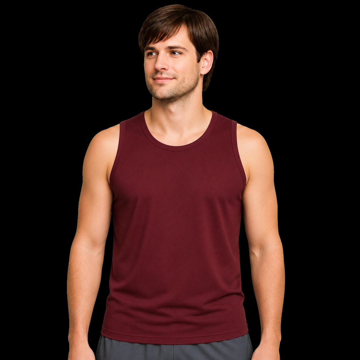 Regata masculina cristã dry-fit wine lisa — IDE 16:15